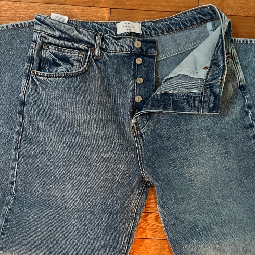 Reformation High Rise Blue Jeans